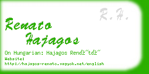 renato hajagos business card
